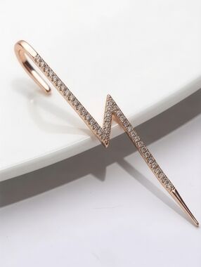 RHINESTONE LIGHTNING EAR REGALIA ▪︎ Rose Gold